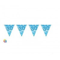   BANDERIN FELIZ 30 AÑOS AZUL