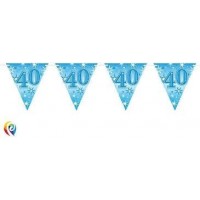   BANDERIN FELIZ 40 AÑOS AZUL