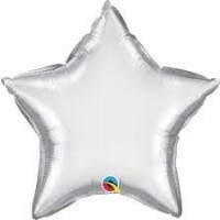  GLOBO 20" FOIL ESTRELLA CHROM PLATA
