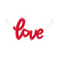 AIRE GLOBO 47" FOIL PALABRA LOVE ROJA