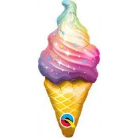 GLOBO 14" PALO FOIL FORMA HELADO