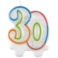$D VELA FORMA N30 BORDE COLORES 8CM