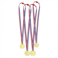 4 MEDALLAS METAL ORO