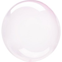   GLOBO 18" BURBUJA TRANSPARENT ROSA