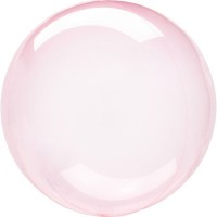   GLOBO 18" BURBUJA TRANSP ROSA FUER