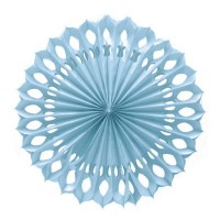  ABANICO PAPEL AZUL 50CM