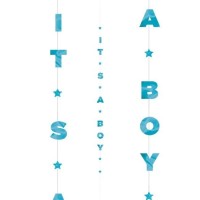 TIRA DECORACION GLOBO IT´S A BOY 182CM