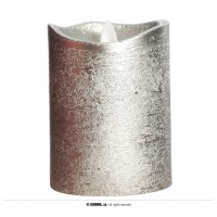   VELON PLATA LED PILAS 10CM