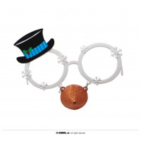 GAFAS MUÑECO NIEVE CON  NARIZ GLITTER