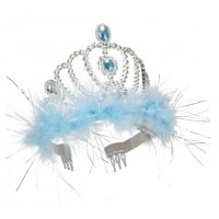   TIARA PLATA CON PIEDRAS CELESTE