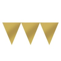   BANDERIN TRIANGULOS ORO 4,5M