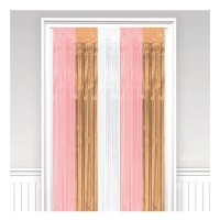 CORTINA PUERTA ROSA DORADA 91X243CM