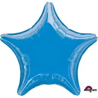   GLOBO 19" FOIL FORMA ESTRELLA AZUL