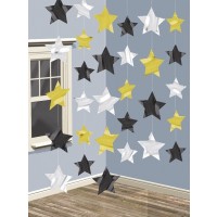   DECORACION COLGANTE ESTRELLAS ORO