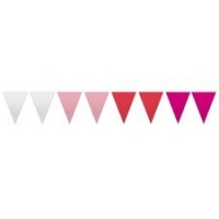   BANDERIN TRIANGULAR PAPEL ROJO 25MT