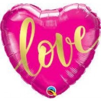 GLOBO 18" FOIL FORMA CORAZON ROJO LOVE O
