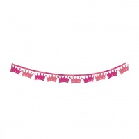 GUIRNALDA CORONA ROSA 360X18CM