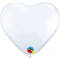   100 GLOBOS 11" LATEX CORAZON BLANCO