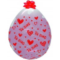 6 GLOBOS REGALO 18" TRANSPARENTE TE AMO