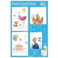 $D TARJETA INFANTIL PASTEL SURT  