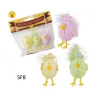 BOLSA 3 HUEVOS POLLITOS 6CM