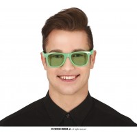 GAFAS VERDES CON CRISTAL TRANSPARENTE