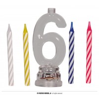 PORTAVELAS LED N6 C/4VELAS 13CM
