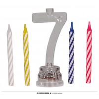 PORTAVELAS LED N7 C/4VELAS 13CM