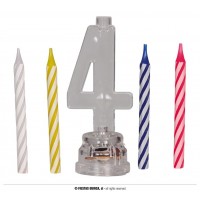 PORTAVELAS LED N4 C/4VELAS 13CM