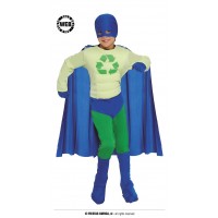 DISFRAZ 7A9AÑOS SUPER HEROE RECICLAR