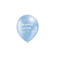 50 GLOBOS 90CM MI PRIMERA COMUNION AZUL