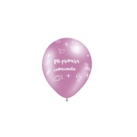 50 GLOBOS 90CM MI PRIMERA COMUNION ROSA