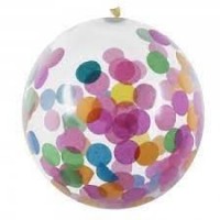   5 GLOBOS LATEX CONFETI MULTICOLOR
