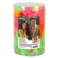 BOTE 25 COLLARES HAWAINOS NEON SURT