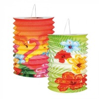   SET 2 FAROLILLOS HIBISCO 16CM