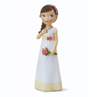 FIGURA NIÑA COMUNION VESTIDO ROMANTICO