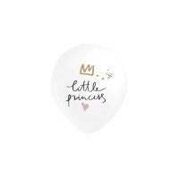 8 GLOBOS 12" BLANCO LITTLE PRINCES