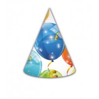   6 SOMBREROS GLOBO DESTELLOS