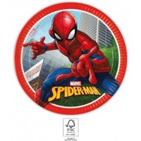   8 PLATOS SPIDER MAN 23CM
