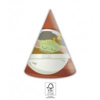   6 SOMBREROS CONO BABY YODA