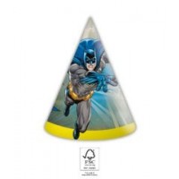   6 SOMBREROS CONO BATMAN