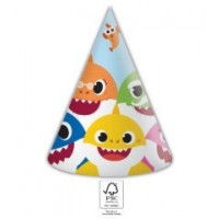   6 SOMBREROS CONO BABY SHARK