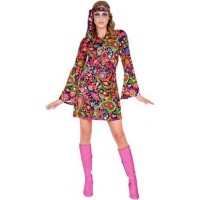 DISFRAZ T-XS ADULTO VESTIDO HIPPIE CASH