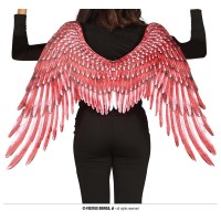 ALAS TELA ROJAS PLUMAS 100X70CM