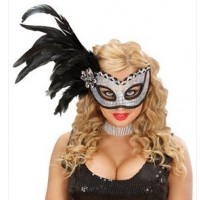 ANTIFAZ HOLOGRAFICO CON PLUMAS