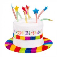 SOMBRERO INFANTIL FORMA TARTA BIRTHDAY