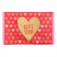 BANDERA LOVE YOU 60X90CM