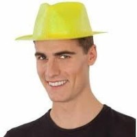    SOMBRERO PL FEDORA GLITTER AMARILL