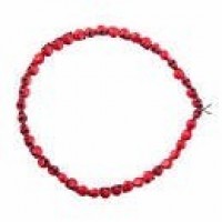 COLLAR CABEZA CALAVERAS ROJAS