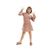 DISFRAZ 7A9AÑOS HIPPIE VESTIDO